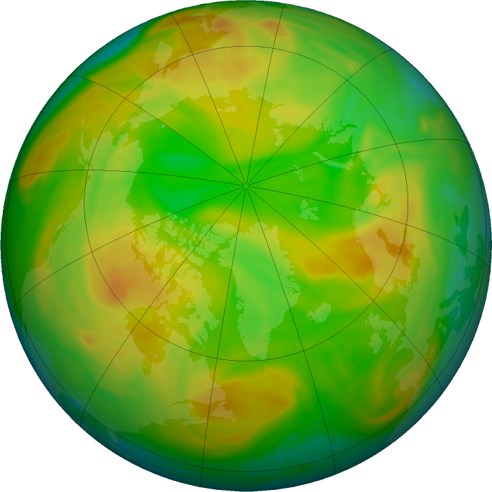 Arctic ozone map for 14 May 2020